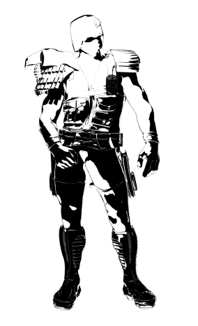 dredd black & white
