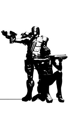 dredd et anderson black and white 2